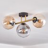Gastor Plafonnier, Boule lumineuse 42 cm Or, Noir, 3 lumières