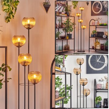 Koyoto Lampadaire 30 cm Ambre, 4 lumières