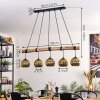 Ripoll Suspension, Boule lumineuse, Suspension Écru, Noir, 5 lumières