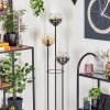 Koyoto Lampadaire 30 cm Bois foncé, Noir, 3 lumières