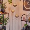 Koyoto Lampadaire 30 cm Bois foncé, Noir, 3 lumières