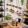 Koyoto Suspension, Boule lumineuse, Suspension Écru, Noir, 5 lumières