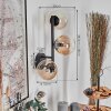 Chehalis Boule lumineuse, Applique murale Ambre, Clair, 3 lumières