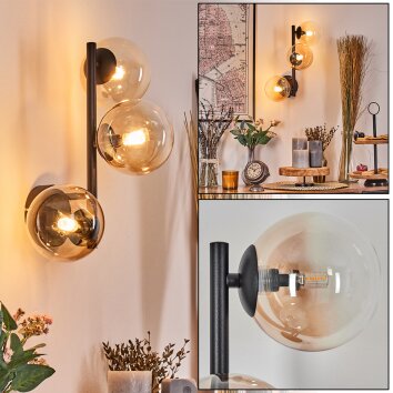 Chehalis Boule lumineuse, Applique murale Ambre, Clair, 3 lumières Chehalis Boule lumineuse, Applique murale Ambre, Clair, 3 lumières
