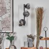 Chehalis Boule lumineuse, Applique murale 23 cm Chrome, Clair, Fumé, 3 lumières