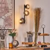 Chehalis Boule lumineuse, Applique murale 23 cm Chrome, Clair, Fumé, 3 lumières