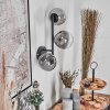 Chehalis Boule lumineuse, Applique murale 28 cm Chrome, Clair, Fumé, 3 lumières