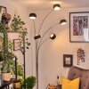 Nikkala Lampadaire Chrome, Marbre, Blanc, 5 lumières