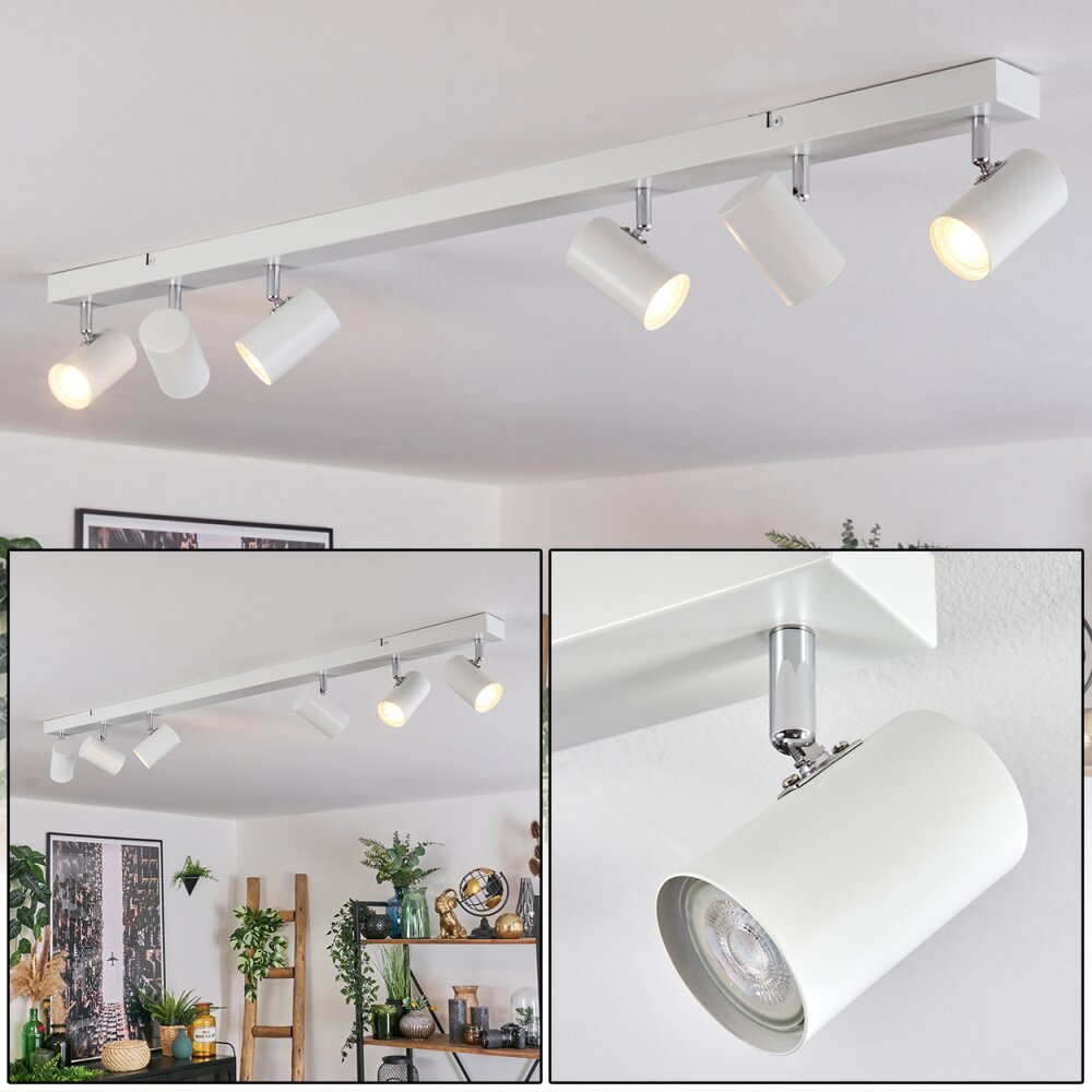 Gesteira Plafonnier, Spot de plafond Chrome, Blanc, 6 lumières main product photo