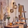 Chehalis Boule lumineuse, Applique murale 23 cm Chrome, Clair, Fumé, 3 lumières
