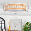Amarelos Plafonnier LED Écru, Blanc, 1 lumière