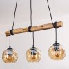Ripoll Suspension, Boule lumineuse, Suspension Écru, Noir, 3 lumières