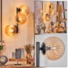 Chehalis Boule lumineuse, Applique murale Ambre, 3 lumières