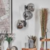 Chehalis Boule lumineuse, Applique murale 33 cm Chrome, Clair, Fumé, 3 lumières
