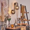 Chehalis Boule lumineuse, Applique murale 33 cm Chrome, Clair, Fumé, 3 lumières