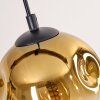 Ripoll Suspension, Boule lumineuse, Suspension Écru, Noir, 3 lumières