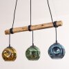 Ripoll Suspension, Boule lumineuse, Suspension Écru, Noir, 3 lumières