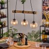 Ripoll Suspension, Boule lumineuse, Suspension Écru, Noir, 3 lumières