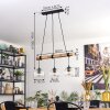 Ripoll Suspension, Boule lumineuse, Suspension Écru, Noir, 3 lumières