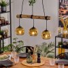 Ripoll Suspension, Boule lumineuse, Suspension Écru, Noir, 3 lumières