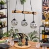 Ripoll Suspension, Boule lumineuse, Suspension Écru, Noir, 3 lumières