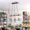 Ripoll Suspension, Boule lumineuse, Suspension Écru, Noir, 3 lumières