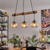 Ripoll Suspension, Boule lumineuse, Suspension Écru, Noir, 3 lumières