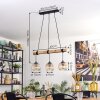 Ripoll Suspension, Boule lumineuse, Suspension Écru, Noir, 3 lumières