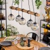 Ripoll Suspension, Boule lumineuse, Suspension Écru, Noir, 5 lumières