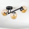 Chehalis Plafonnier, Boule lumineuse Ambre, 3 lumières