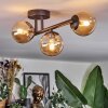 Chehalis Plafonnier, Boule lumineuse Ambre, 3 lumières