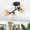 Chehalis Plafonnier, Boule lumineuse Ambre, Clair, 3 lumières