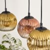 Ripoll Suspension, Boule lumineuse, Suspension Écru, Noir, 3 lumières