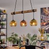 Ripoll Suspension, Boule lumineuse, Suspension Écru, Noir, 3 lumières
