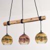 Ripoll Suspension, Boule lumineuse, Suspension Écru, Noir, 3 lumières