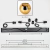 Koyoto Suspension, Boule lumineuse, Suspension Noir, 3 lumières