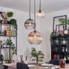 Koyoto Suspension, Boule lumineuse, Suspension 30 cm Noir, 3 lumières