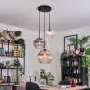 Koyoto Suspension, Boule lumineuse, Suspension 30 cm Noir, 3 lumières