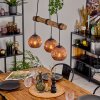 Ripoll Suspension, Boule lumineuse, Suspension Écru, Noir, 3 lumières