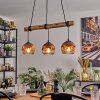 Ripoll Suspension, Boule lumineuse, Suspension Écru, Noir, 3 lumières