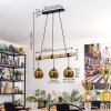 Koyoto Suspension, Boule lumineuse, Suspension Écru, Noir, 3 lumières