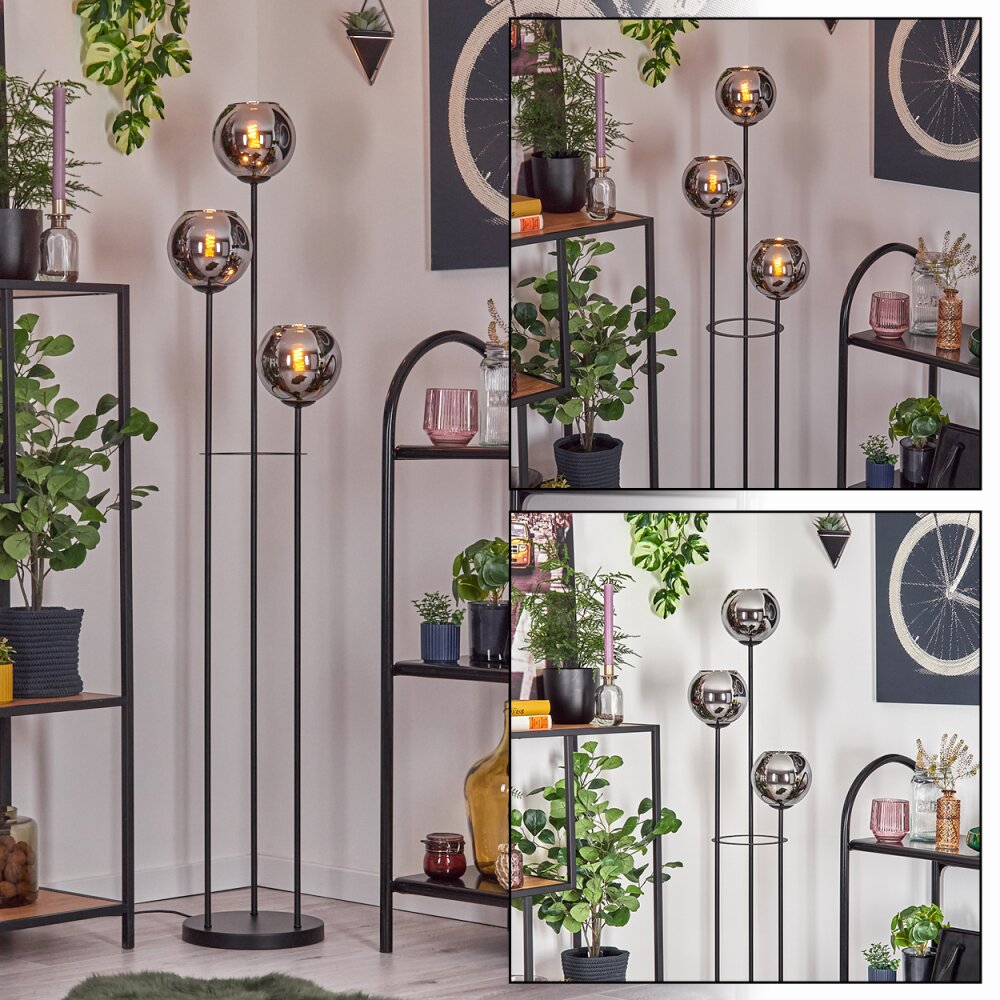 Koyoto Lampadaire Noir, 3 lumières main product photo
