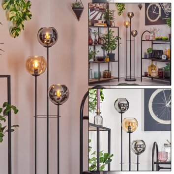 Koyoto Lampadaire Noir, 3 lumières Koyoto Lampadaire Noir, 3 lumières