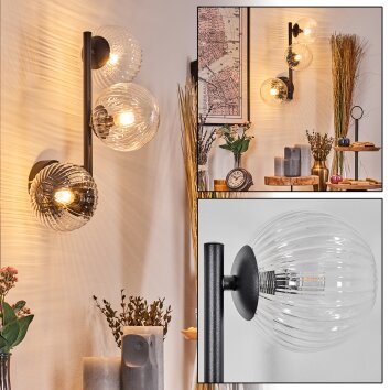 Chehalis Boule lumineuse 23 cm Clair, 3 lumières