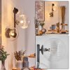 Chehalis Boule lumineuse, Applique murale 33 cm Clair, 3 lumières