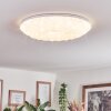 Cyran Plafonnier LED Blanc, 1 lumière, Télécommandes