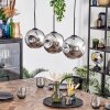 Ripoll Suspension, Boule lumineuse, Suspension Chrome, Fumé, 3 lumières