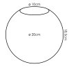 Gastor Verre de rechange 20 cm Cuivré
