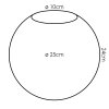 Gastor Verre de rechange, pièce de rechange 25 cm Clair, Cuivré