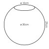 Abat-jour en verre  Gastor Verre de rechange, pièce de rechange 30 cm Or, Clair